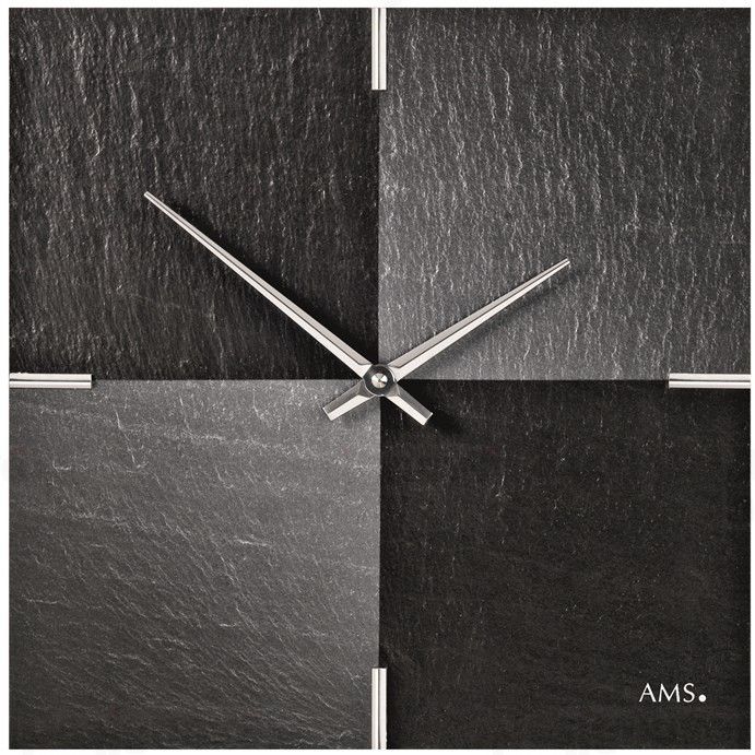 Designové nástěnné břidlicové hodiny 9520 AMS 30cm - FORLIVING