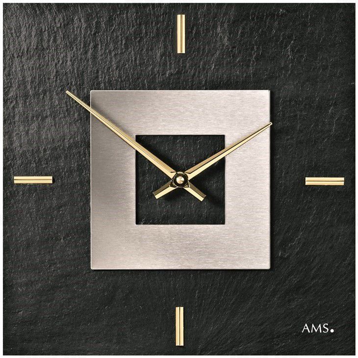 AMS 9525 designové nástěnné břidlicové hodiny, 30 cm - alza.cz
