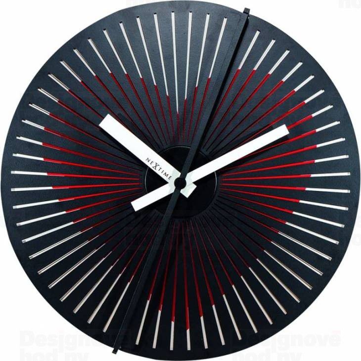 Pohyblivé designové nástěnné hodiny Nextime 3124 Kinegram Heart 30cm - FORLIVING