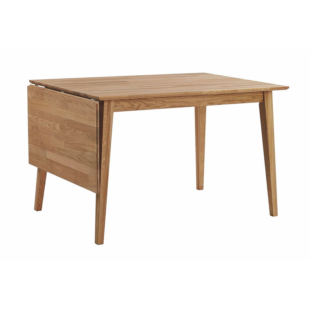 Přírodní sklápěcí dubový jídelní stůl Rowico Filippa, 120 x 80 cm - Bonami.cz
