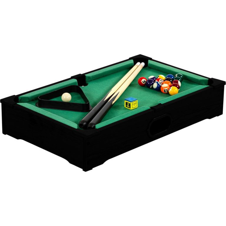 GamesPlanet® 40540 Mini kulečník pool s příslušenstvím 51 x 31 x 10 cm, černý - Kokiskashop.cz