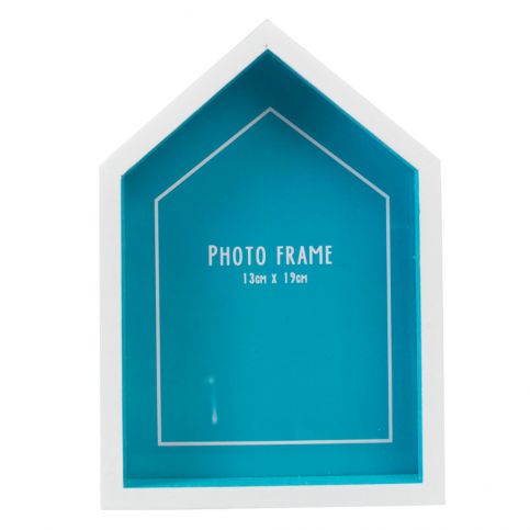 Modrý rám na fotografii ve tvaru plážové chaty Rex London Beach, 14 x 20 cm - Bonami.cz