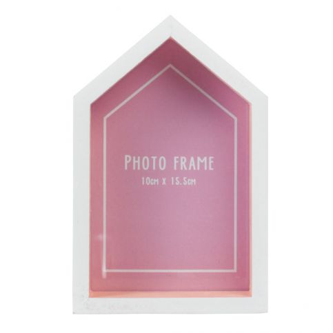 Růžový rám na fotografii ve tvaru plážové chaty Rex London Beach, 11 x 17 cm - Bonami.cz