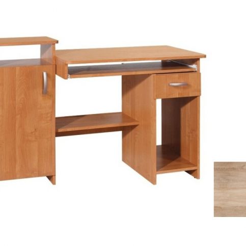 MORAVIA FLAT PLUS PC stůl se zásuvkou a skříňkou, barva: dub sonoma  - Nejlevnejsinabytek.cz