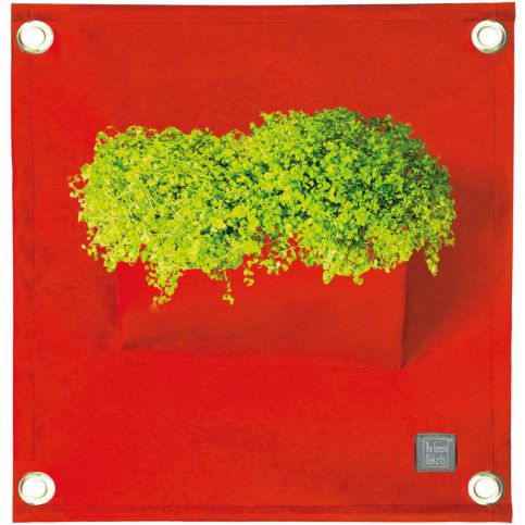 Červený závěsný květináč The Green Pockets Amma, 45 x 50 cm - Bonami.cz