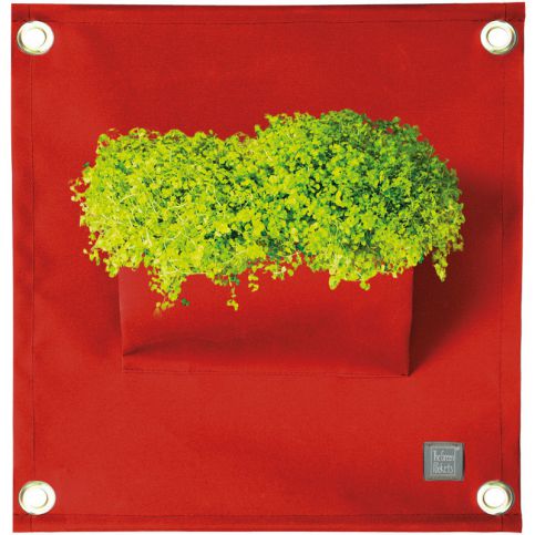 Tmavě červený závěsný květináč The Green Pockets Amma, 45 x 50 cm - Bonami.cz