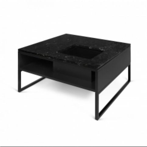 TH Designový konferenční stolek LAVERO (Černý mramor - černé nohy)  - Design4life