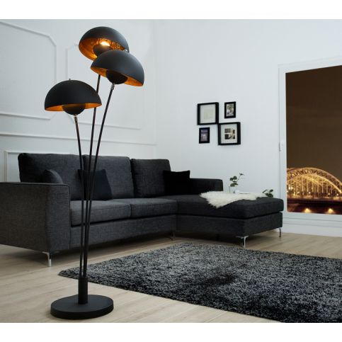INV Stojací lampa Silueta III 170 cm černá-zlatá - Design4life
