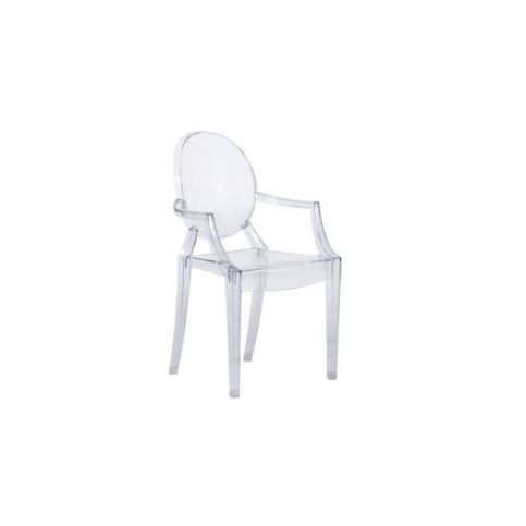 Dětská židle Ghost s područkami, transparentní 5450 CULTY - Designovynabytek.cz