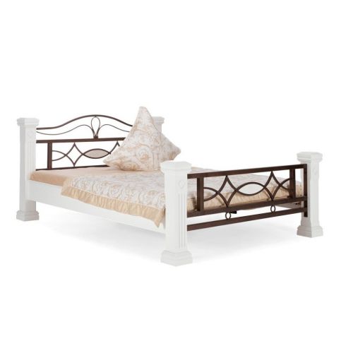 Bílá postel ze dřeva z kaučukovníku SOB Constantin, 140 x 200 cm - Bonami.cz