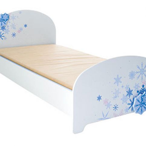DEMEYERE FLOKON dětská postel s LED osvětlením 90x190 cm, bílá/modrá - Nejlevnejsinabytek.cz