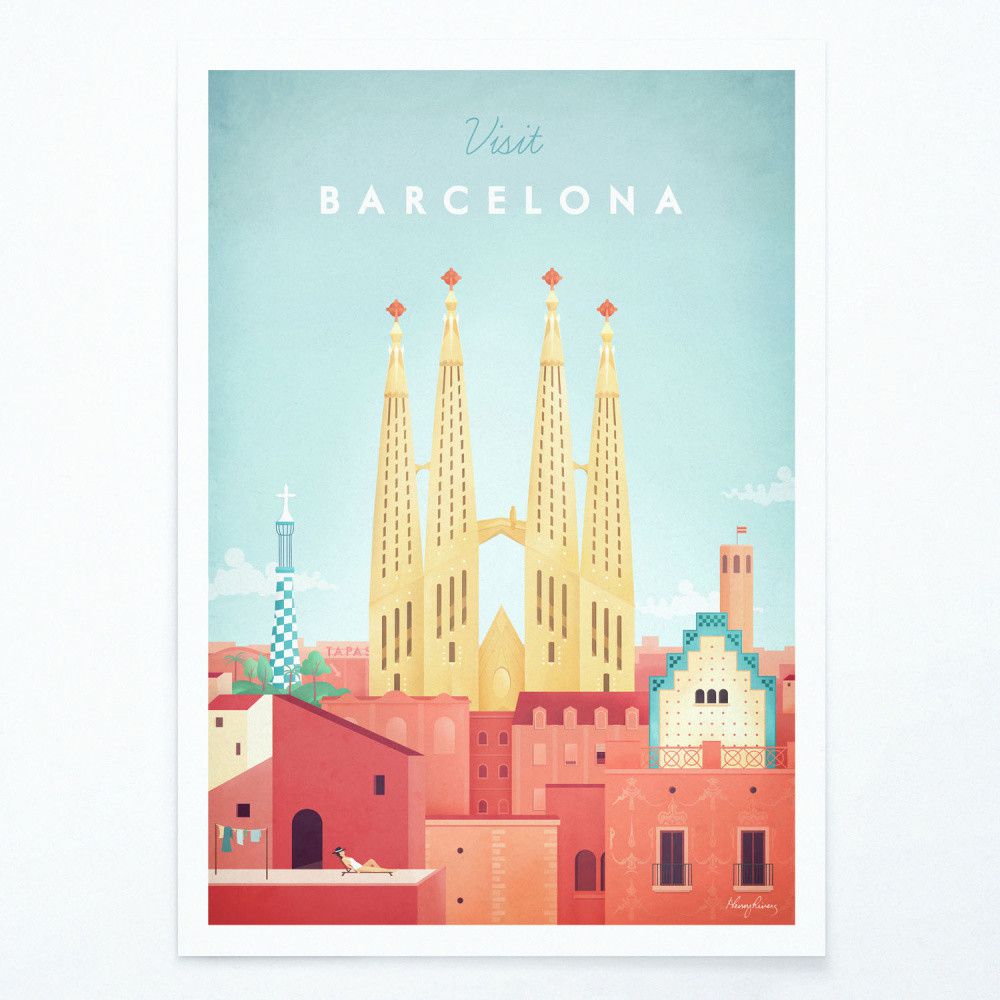 Plakát Travelposter Barcelona, 50 x 70 cm - Bonami.cz