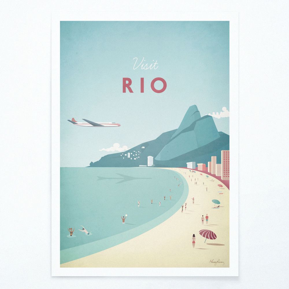 Plakát Travelposter Rio, 50 x 70 cm - Bonami.cz