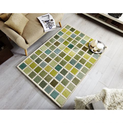 Zelený koberec Flair Rugs Tonal Campari, 80 x 150 cm - Bonami.cz