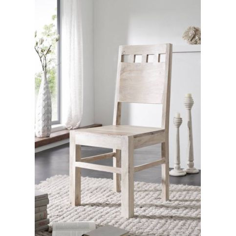 WHITE WOOD židle malovaný akátový nábytek - Bighome.cz