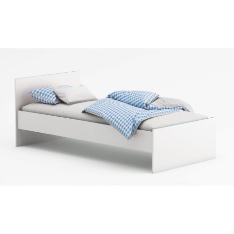 Bílá postel s vyměnitelnými barevnými panely Demeyere Switch, 90 x 190 cm - Bonami.cz
