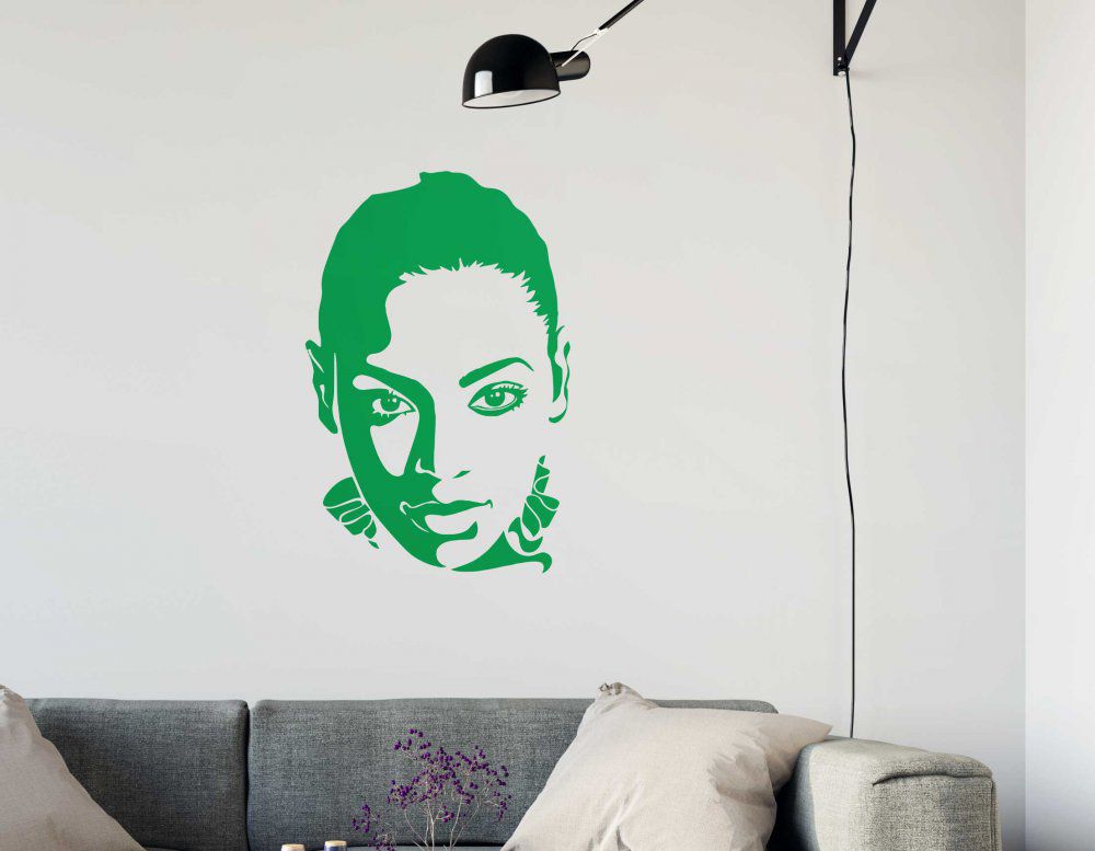 GLIX Beyoncé - samolepka na zeď Zelená 65 x 100 cm - GLIX DECO s.r.o.