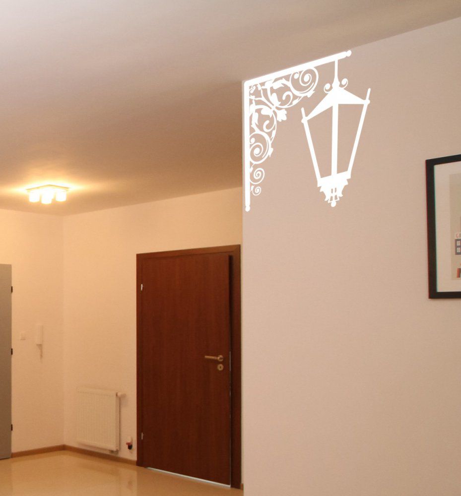 GLIX Lampa - samolepka na zeď Bílá 50 x 50 cm - GLIX DECO s.r.o.