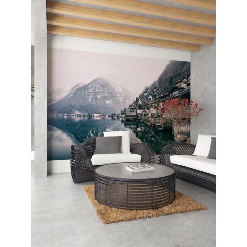 GLIX Vesnice v Alpách - fototapeta Samolepící vinylová tapeta 300 x 220 cm - GLIX DECO s.r.o.