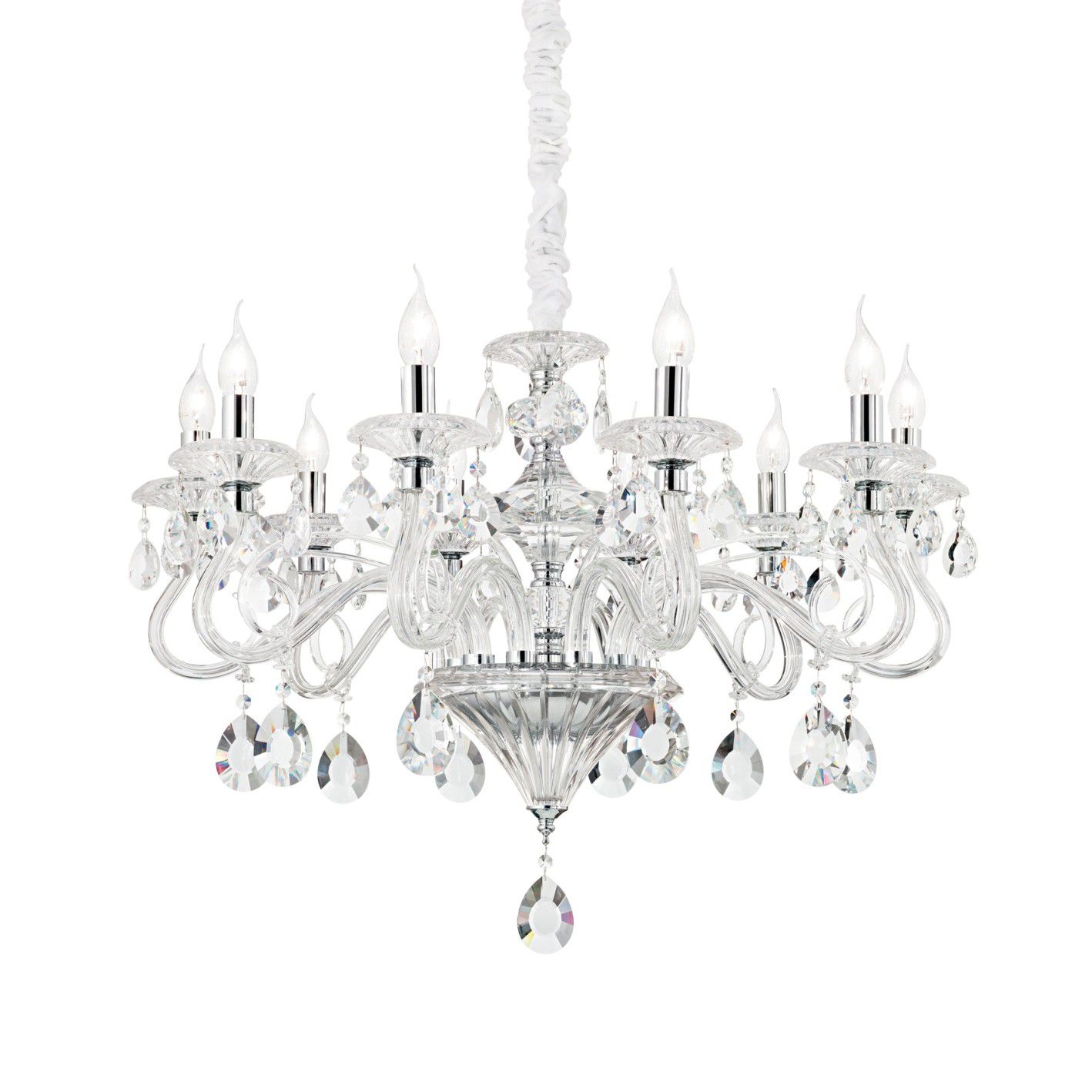 závěsné svítidlo lustr Ideal lux Negresco SP10 141060 10x40W E14  - dekorativní luxus - Dekolamp s.r.o.