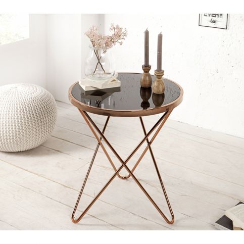 INV Odkládací stolek Formio 55cm měď / černá - Design4life