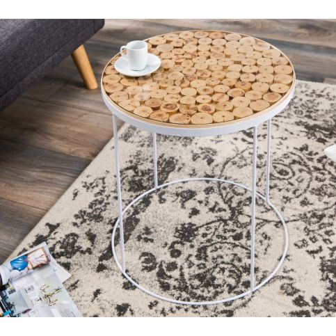INV Odkládací stolek DONA II 50cm bílá - Design4life