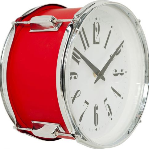 Nástěnné hodiny Drum Red O28cm - KARE