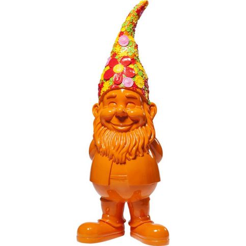 Dekorativní figurka Gnome Flower Power Orange - KARE