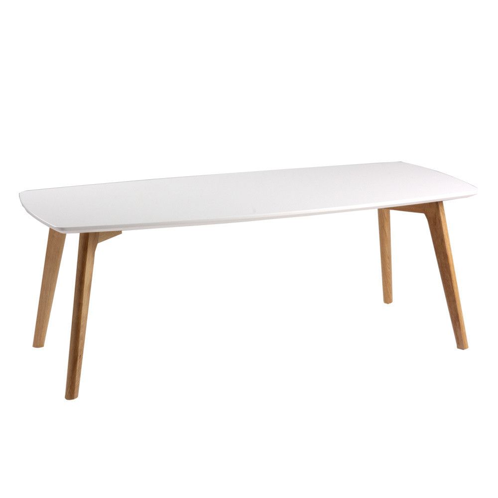 Bílý lakovaný konferenční stolek Somcasa Marco 110 x 50 cm - Bonami.cz