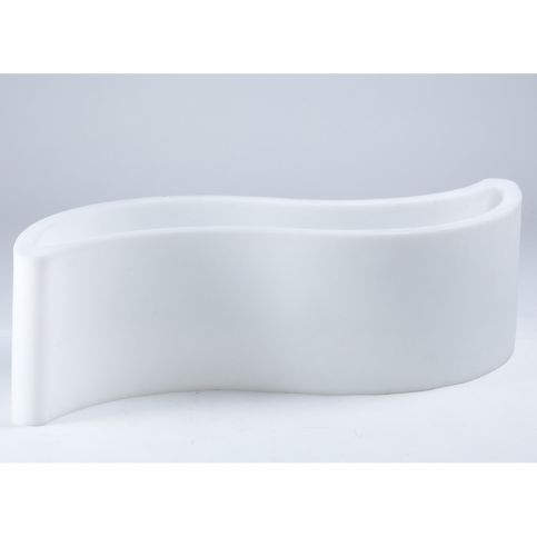 Bílý květináč/lavice Slide Wave, 160 x 60 cm - Bonami.cz