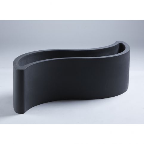 Černý květináč/lavice Slide Wave, 160 x 60 cm - Bonami.cz