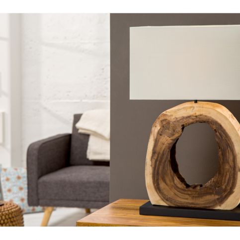 INV Stolní lampa Ring naplavené dřevo - Design4life
