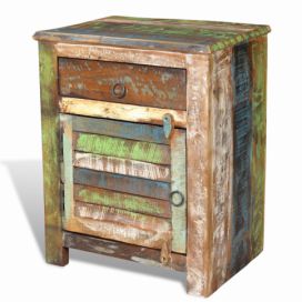 DEKORHOME.CZ: Noční - odkládací stolek z recyklovaného dřeva V0950 Dekorhome