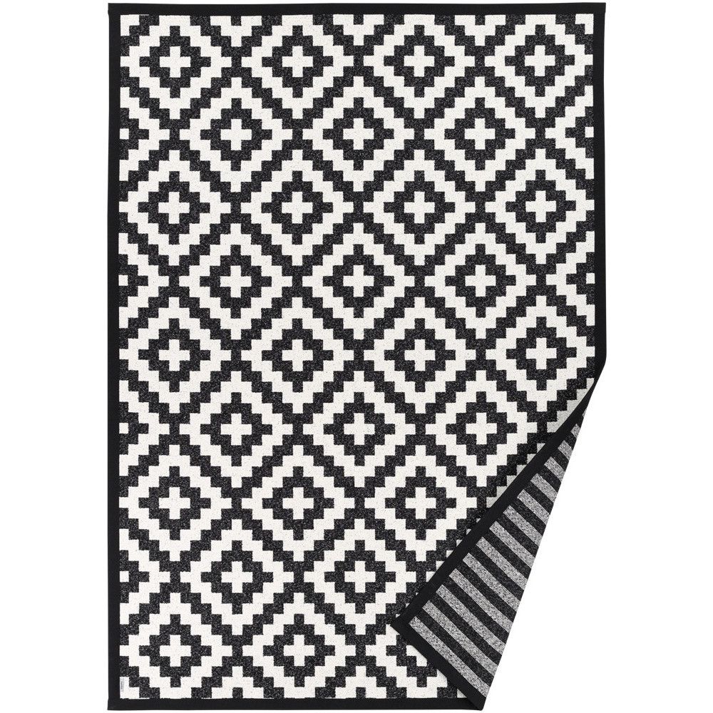 Černobílý vzorovaný oboustranný koberec Narma Viki, 70 x 140 cm - Bonami.cz