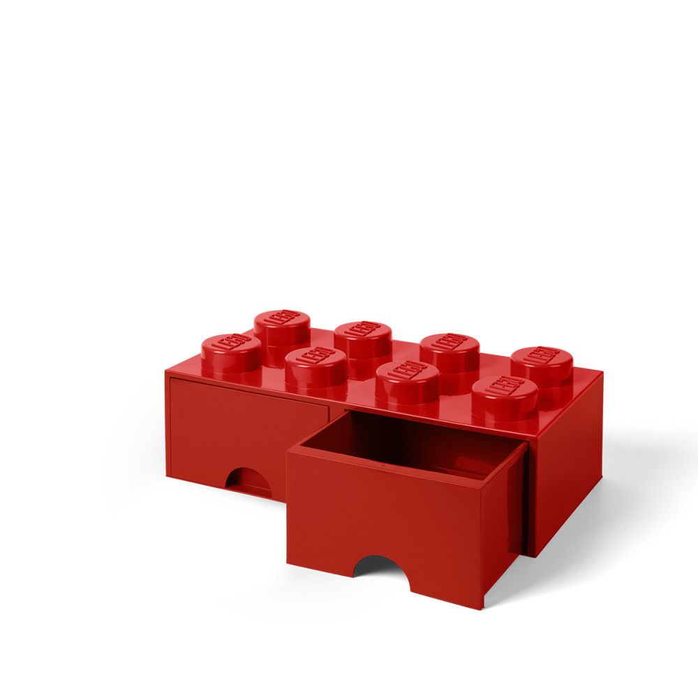 Červený úložný box se dvěma šuplíky LEGO® - Bonami.cz