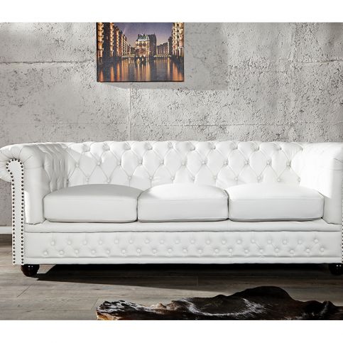 INV Sofa Rosemary třímístné, matná bílá - Design4life