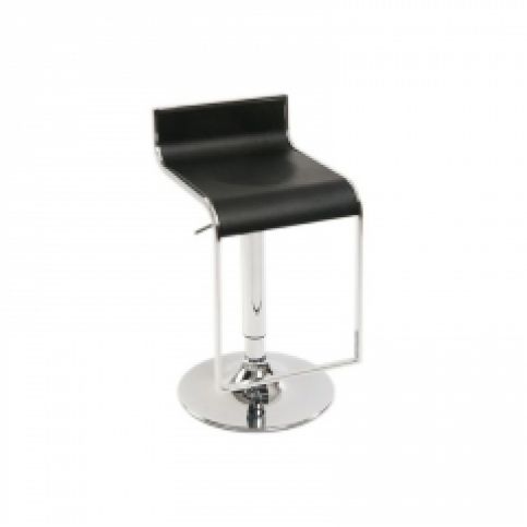 Barová židle Vanessa s chromovanou podnoží (Černá, chrom)  csv:10168302 DMQ - Designovynabytek.cz