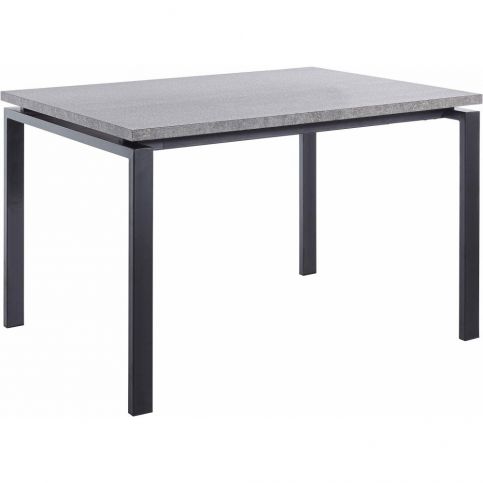Černý jídelní stůl s deskou v dekoru betonu Støraa Sandra, 90 x 120 cm - Bonami.cz