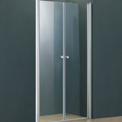 Sprchové dveře do niky POPY 90 dvoukřídlé 86-90 cm čiré sklo - Aquakoupelna.cz