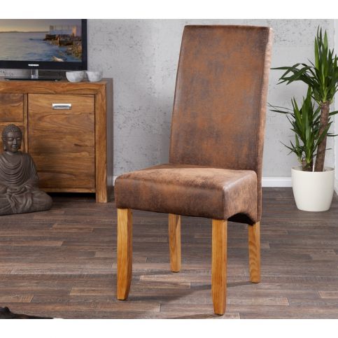 INV Jídelní židle Valery světlá kávová, vintage - Design4life