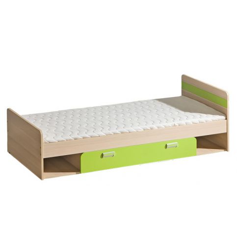 LIMO L13 postel s úložným prostorem zelená - maxi-postele.cz