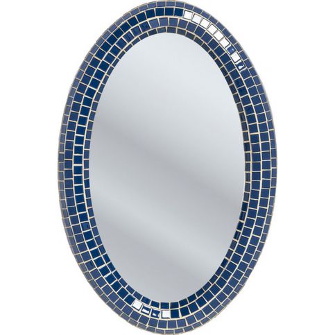 Zrcadlo Square Oval - modré, 90×60 cm - KARE
