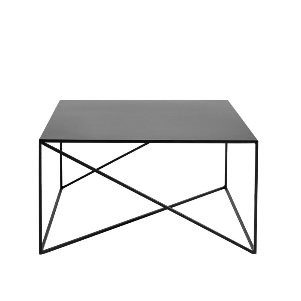 Černý konferenční stolek CustomForm Memo, 80 x 80 cm - Bonami.cz