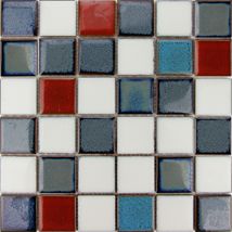 Keramická mozaika Premium Mosaic modrá 30x30 cm lesk MOS48MIX1 - Siko - koupelny - kuchyně