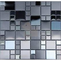 Premium Mosaic mozaika černá nerezová 30x30 cm MOS4823BK - Siko - koupelny - kuchyně