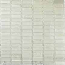 Skleněná mozaika Premium Mosaic bílá 30x30 cm lesk MOS4815CRWH (bal.1,370 m2) - Siko - koupelny - kuchyně