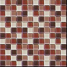 Skleněná mozaika Premium Mosaic hnědá 30x30 cm lesk MOS25MIX6 (bal.1,020 m2), 1ks - Siko - koupelny - kuchyně
