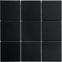 Obklad Premium Mosaic Skleněné obklady černá 10x10 cm, lesk MOS100BK - Siko - koupelny - kuchyně