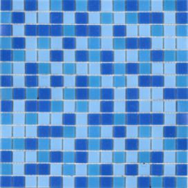 Skleněná mozaika Premium Mosaic modrá 33x33 cm mat MOS20MIX1HM (bal.1,070 m2)