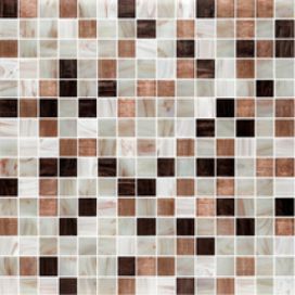 Skleněná mozaika Premium Mosaic hnědá 33x33 cm lesk MOSJ20MIXBR (bal.1,070 m2)